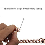 HAHIYO Purse Chain Strap 7.9 Inches Rose Gold for Shoulder Cross Body Sling Handbag Clutch Replacement - Comfortable Flat 0.4" Wide 2.4mm Extra Thick Metal 1 Pack - size: Rose Gold 7.9 inches