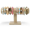 T-Bar Bracelet Display Stand for Selling, Jewelry Storage, Bracelet Holder Stand,Bangle, Jewelry Business Supplies, Watch holder for Women & Men (Yellow Linen) - color: Yellow Linen