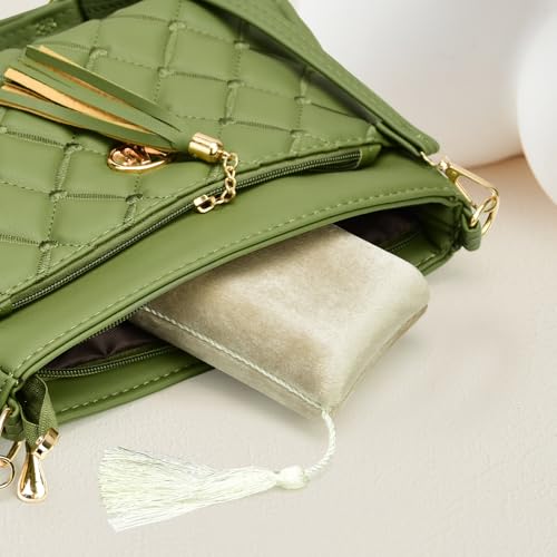 Necklace Boxes, Velvet Small Earring and Necklace Case for Women with Tassel, Empty Long Necklace Pendant Box for Her(Beige) - color: Beige