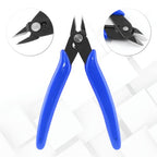 Bivethoi 3pcs Micro Wire Cutters Flush Cut Snips, Small Diagonal Cutters 3D Printer Filament Pliers Tool, Mini Tiny Nippers Zip Tie Cutters for Jewelry Making Model (5 Inch, Navy Blue) - color: Navy Blue