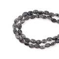 6×8mm Natural Black Labradorite Gemstone Loose Beads Flat Oval Healing Crystal Loose Stone Beads for Jewelry Necklace Bracelet Earring Craft - color: Black Labradorite