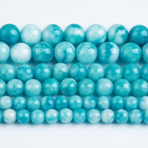 45pcs 8mm Natural Stone Beads Larimar Blue Stone Round Loose Beads for Jewelry Making DIY Bracelets Necklace - color: Larimar, size: 8mm