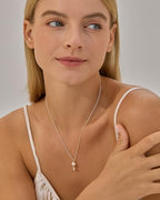 Pearl Necklace for Women- 14K Gold-plated/White Gold-plated Dainty Pearl Necklace for Women - color: Gold CZ pearl 373