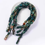 Natural Large Indian Agate Cube Stone Beads 8x11mm 38cm/str Loose Semi Gemstone Stone Square Beads for Making Bracelets Necklace - color: Indian Agate