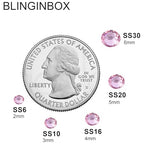 Blinginbox 5000pcs Flatback Rhinestones,Resin Non Hotfix Rhinestones Large Quantity Wholesale for Crafts DIY Creative Design,Clothes,Makeup,Nail Art (6mm=0.24",Lt.Pink) - color: Lt.Pink, size: 6mm=0.24"