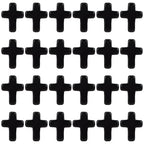 SUNNYCLUE 1 Box 40Pcs Black Cross Beads Easter Turquoise Cross Beads Bulk Mini Stone Gemstone Small Spacers for Jewelry Making Charms Rosary Beading Kit Bracelet Necklace Supplies Craft - color: 40pcs 15x20mm Black Cross Beads