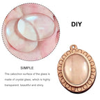 Koliva Oval Cabochons 30x40MM Clear Glass Cabochon 50PCS Transparent Glass Cabochons with Flat Backs Glass Dome for DIY Crafts Photo Pendant Jewelry Making (30x40MM,50PCS) - size: 30x40MM,50PCS