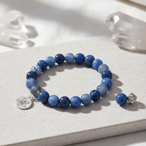 Yochus 35pcs Blue Fire Agate Stone Beads，10mm Healing Power Natural Stone Round Loose Beads for Jewelry Making Earring Necklace DIY Crafts - color: Blue Fire Dragon Agates, size: 10mm 35beads