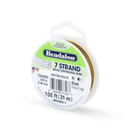 Beadalon 7 Strand Stainless Steel Bead Stringing Wire, 0.018 in / 0.46 mm, Satin Gold, 100 ft / 31 m - color: Satin Gold, style: .018 in / 0.46 mm , 100 ft / 31 m