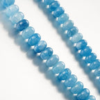 5x8mm Natural Beads Rondelle Spacer Loose Beads for Jewelry Making DIY Crafts Design Handcraft Making 1 Strand 15.5"(Blue Aquamarine) - color: Blue Aquamarine