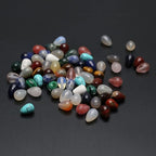 40 Pcs Healing Loose Beads Fat Water Drop Shape Polished Natural Necklace Stone Pendants Crystal Charms for Jewelry Making DIY Craft - color: fat water drop