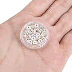 BEADIA Silver Plated Roudelle Spacer Beads 5x2mm 50pcs for Jewelry Making Findings Non Tarnish - color: Silver, size: 5x2mm Roudelle