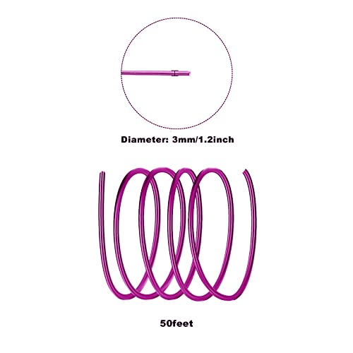 3mm Aluminum Craft Wire, 50 Feet 9 Gauge Bendable Anodized Metal Wire for Sculpting, Jewelry Making, Armature Making, Wire Weaving and Wrapping - size: 3mm, style: Purple