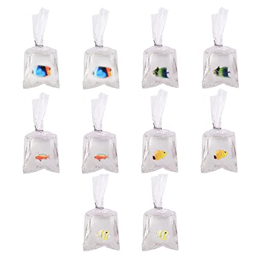 SUNNYCLUE 1 Box 10Pcs 5 Styles Sea Fish Charms Ocean Style Resin Animal Transparent Clear Plastic Water Bag Pendants Mini Reef Fishes for Jewelry Making Charms Earrings Bracelets DIY Findings - color: 1 Box 10pcs 5 Styles Sea Fish Charms