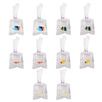 SUNNYCLUE 1 Box 10Pcs 5 Styles Sea Fish Charms Ocean Style Resin Animal Transparent Clear Plastic Water Bag Pendants Mini Reef Fishes for Jewelry Making Charms Earrings Bracelets DIY Findings - color: 1 Box 10pcs 5 Styles Sea Fish Charms