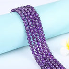 Natural Stone Beads Round Genuine Real Stone Beading Strand Loose Gemstones DIY Smooth Bead for Bracelet Necklace Earrings Jewelry Making (Amethyst, 6mm 60 Pieces) - color: Amethyst, size: 6mm 60pcs