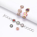 10PCs Mixed Style Rhinestones Snaps Jewelry Charms Buttons 18/20mm for Interchangeable Snaps Jewelry Making Women DIY Button Bracelets Necklaces Rings Brooch Accessories (Blue) - color: Blue