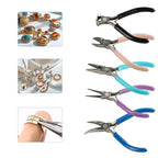5-Piece Professional Jewelry Pliers Set for Wire Crafting & Repair ： Includes Chain Nose, Round Nose, Bent Nose, Needle Nose & Wire Cutters - style: 5-pcs
