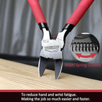 Wire Cutters 2 PACK, 6 inch Wire Cutter Set, HOUSERAN Side Cutters Flush Cut Pliers, Spring Loaded Cutting Pliers with Non-slip Red Handle, Wire Cutters Heavy Duty for Jewelry Making, Crafts, Zip Tie - color: 2 Pack