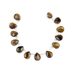 Cherry Blossom Beads Yellow Tiger Eye Beads 12x15mm Faceted Top-Drilled Teardrop - 8 Inch Strand - color: Yellow Tiger Eye