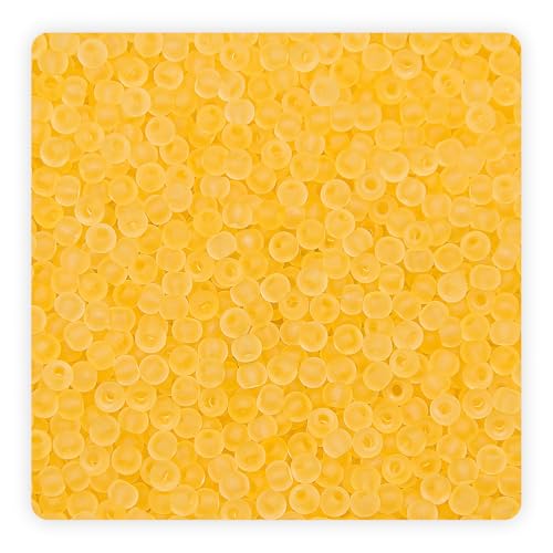 4mm Frosted Glass Seed Beads Bulk, 1000pcs Small Round Glass Bead Matte Loose Spacer Beads for Beading, Friendship Bracelet, Pendants, Key Chains, Necklaces, Hairpins, Auratus