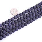 8mm Blue Sandstone Frosted Matte Unpolished Round Beads for Jewelry Making Strand 15 inch - color: Blue Sandstone, size: 8mm