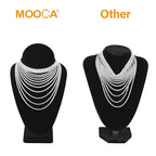 MOOCA 2 Pcs Deluxe Medium Necklace Chain Jewelry Bust Display Holder Stand, Necklaces Display Mannequin, Bust Stand, 6 3/8 W x 4 1/4 D x 10 H in, Black Velvet - color: 2) Black Velvet, 2 pieces