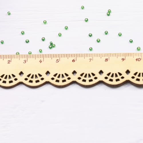Transparent Dark Green with Silver Lined Beads Size 12/0 Crafts Glass Seed Beads 2mm for Jewelry Making (Total About 100g About 11000pcs) - color: Transparent Dark Green with Silver Lined, size: 2mm