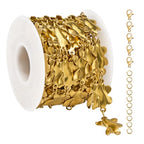 UMAOKANG 2 Meters Gold Plated Stainless Steel Chains for Jewelry Making Butterfly Chain Link Jewelry DIY Supplies - color: Gold Butterfly