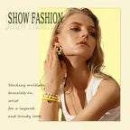 3500Pcs Yellow Clay Beads for Bracelets Making 6mm Heishi Polymer Clay Bead, Flat Round Disc for Jewelry Making Yellow Bead Making Kit - color: Yellow