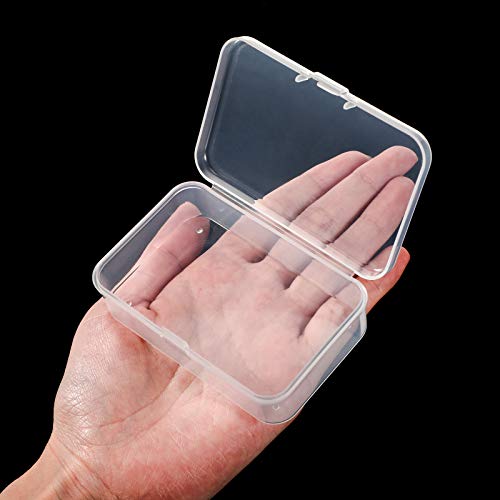 Jetec 6 Pieces Mini Plastic Clear Beads Storage Containers Box for Collecting Small Items, Beads, Jewelry, Business Cards, Game Pieces, Crafts (3.3 x 2.1 x 1 Inch) - size: 3.3 X 2.1 X 1 Inch