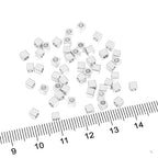 BEADIA Silver Plated Cube Spacer Beads Right Angle 3x3mm 50pcs for Jewelry Making Findings Non Tarnish - color: Silver, size: 3x3mm Right Angle Cube