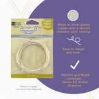 Artistic Wire | 12 Gauge Gold Silver-Plated Copper | Tarnish Resistant Bendable Craft Wire for Jewelry & DIY Projects | 25 ft Coil - color: Gold, size: 12 Gauge / 25 Ft
