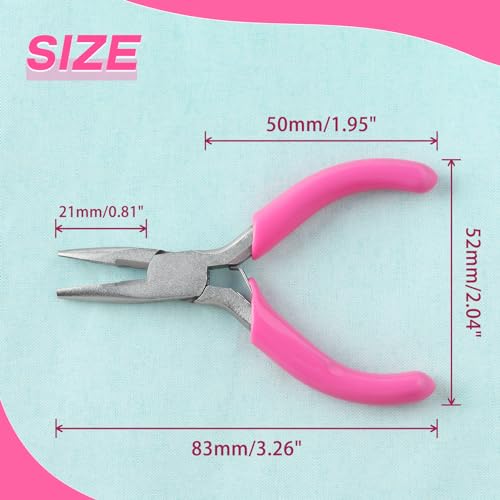 SPEEDWOX 3 Inch Chain Nose Pliers for Jewelry Making - Miniature, Pocket, Needle-Nose, Jewelry Making, Micro Pliers - style: Chain Nose Pliers