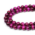 MJDCB Stone Beads 8mm 43pcs Round Rose Red Tiger's Eye Loose Gemstone Bead Charms for Jewelry Making Bracelet Necklace Earring Pendant - color: Rose Red Tiger's Eye, size: 8mm