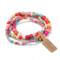 3 PCS Healing Crystal Bracelets for Women 8mm Natural Stone Beaded Stretch Bracelet Amethyst Jewelry Gifts - color: 4,6,8mm colorful