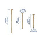 Craftdady 650Pcs Flat Head Pins 16mm 20mm 30mm Mixed Colors Wire Headpins for Jewelry Making - color: Gold & Silver, Flat Headpins