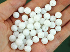 650PCS 8mm Snow White Glass Beads for Jewelry Making,Round Smooth Beads, Bracelet Space Loose Beads for Earring, Necklaces-Adult Craft Supplies - size: 8mm White #361