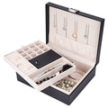 Jewelry Box Organizer, Travel Jewelry Storage Boxes Necklace Holders Display Tray Storage Case(BLACK) ¡­ - color: Black