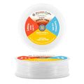 Mandala Crafts Very Strong 0.6mm Elastic String for Jewelry Making - 132 FT Heavy Duty Round Stretchy Clear String Jewelry Fiber Elastic Cord Spool for Decorative Threading Applications - size: 0.6mm 40M 132 Feet