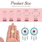 Giantree 20 Pcs 925 Sterling Silver Open Jump Rings, Jewelry Connecting Rings, Sizes 4mm, 5mm, 6mm, 7mm, 9mm, Round Clasps Suitable for DIY Earrings, Necklaces, Bracelets, and Repair Supplies