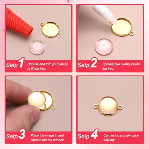 PATIKIL Pendant Trays for Jewelry Making, Blank Pendants Zinc Alloy Oval Bezel Settings Flat Base for Necklace Bracelet Charm - color: Dark Silver/ Gold Colors/ Bronze/ Copper/ Black
