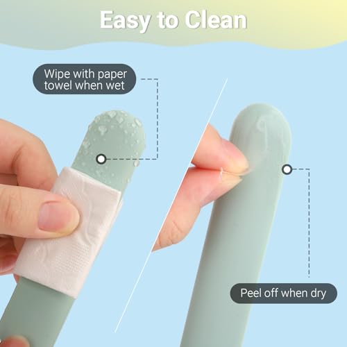 Gartful 6PCS Silicone Spatula Sticks, Non-Stick Epoxy Resin Mixing Sticks Scraper Tools, Reusable Stirring Rods for Resin, Paint, Waxing, Liquid, Arts Crafts Supplies, Facial Mask, Light Green - color: Light Green
