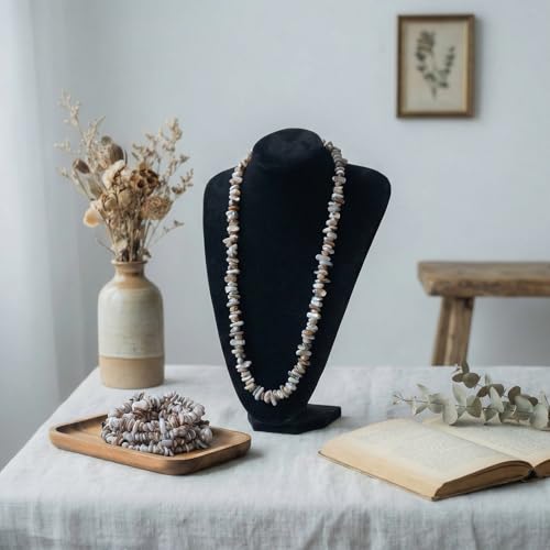 Chip Shell, 260pcs 5-8mm Irregular Shell Beads with Holes, Light Gray Shell & Labradorite Like Chip Beads for Jewelry Making - color: Light Gray