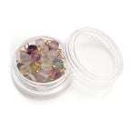 Beadia Natural Faceted Cube Stone Charms 4mm 30pcs with Untarnish Metal Accessories Loose Square Beads for DIY Jewelry Making - color: Fluorite