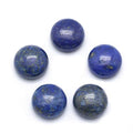 Fashewelry 50Pcs Natural Lapis Lazuli Cabochon Stone Half Round Beads 10mm Flat Back Gemstone Chakra Healing Crystal Dome Cover Cabs for Jewelry Making - color: 5-Dyed Lapis Lazuli, size: 10x4~5mm
