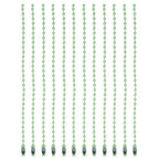 MECCANIXITY Ball Bead Chain Beaded Necklace Chains 5 Inch Adjustable Metal Ball Chains 2.4mm/0.1inch Keychain for Jewelry Making,DIY Craft Projects,Pack of 12(Light Green) - color: Light Green