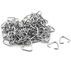 100pcs Triangle Open Rings 15x16mm Clip Pendant Accessories for Jewelry Findings Platinum
