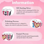 925 Sterling Silver Charms for Bracelets and Necklaces Charms for Women Fashion Jewelry for Women Friend and Mother - color: I LOVE U