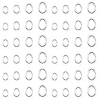 1200pcs Oval Jump Rings Stainless Steel Jump Rings Open Jump Rings Jewelry Jump Rings for Jewelry Making Supplies Earring Bracelet Necklace DIY Craft Making(Silver,4 Sizes) - color: Silver